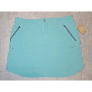 NWT Title Nine Solid Aqua Blue Rogue Skirt With Zipper Pockets Athleisure